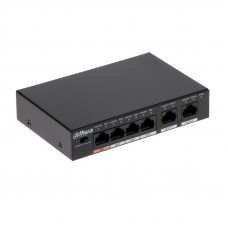 Коммутатор Dahua DH-PFS3006-4GT-60 (L2) 4x100Мбит/с 3PoE+ 1PoE++ 60W неуправляемый