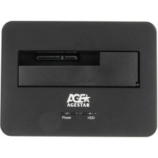 Док-станция для HDD AgeStar 3UBT7 SATA III пластик/алюминий серебристый 1