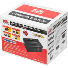 Док-станция для HDD AgeStar 3UBT8 SATA III пластик/алюминий черный 2
