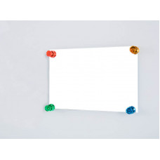 Доска стеклянная Deli 8736 стеклянная белый 90x120см стекло магнитный 4 магнита/2 маркера/стиратель