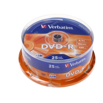 Диск DVD-R Verbatim 1.46Gb 4x 8cm Cake Box Printable (10шт) 43573