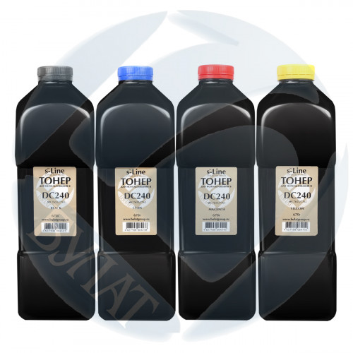 Тонер Xerox DocuColor 240/WorkCentre 7655/7765 банка 670г (тонер+девелопер) Y БУЛАТ s-Line