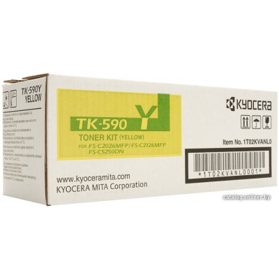 Картридж лазерный Kyocera TK-590Y 1T02KVANL0 желтый (5000стр.) для Kyocera FSC2026/2126