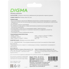 Флеш Диск Digma 128Gb DRIVE3 DGFUM128A30SR USB3.0 серебристый