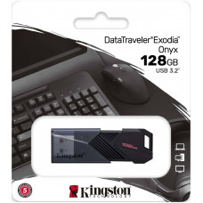 Флеш Диск Kingston 128Gb DataTraveler Exodia Onyx DTXON/128GB USB3.2 черный