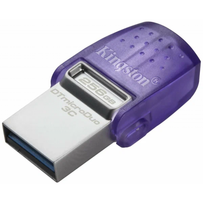 Флеш Диск Kingston 256Gb DataTraveler microDuo 3C DTDUO3CG3/256GB USB3.0 фиолетовый