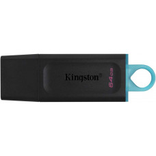 Флеш Диск Kingston 64Gb DataTraveler Exodia DTX/64GB USB3.2 черный/голубой