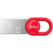 Флеш Диск Netac 128Gb UM2 NT03UM2N-128G-32RE USB3.2 серебристый/красный