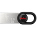 Флеш Диск Netac 16Gb UM2 NT03UM2N-016G-20BK USB2.0 серебристый/черный