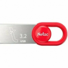 Флеш Диск Netac 32Gb UM2 NT03UM2N-032G-32RE USB3.2 серебристый/красный