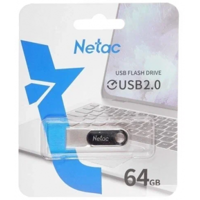 Флеш Диск Netac 64Gb U278 NT03U278N-064G-20PN USB2.0 серебристый