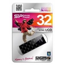 Флеш Диск Silicon Power 32Gb Ultima U03 SP032GBUF2U03V1K USB2.0 черный