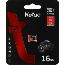 Флеш карта microSDHC 16GB Netac NT02P500PRO-016G-S P500 Extreme Pro V10 A1 w/o adapter
