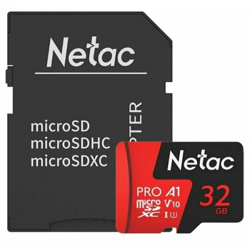Флеш карта microSDHC 32GB Netac NT02P500PRO-032G-R P500 Extreme Pro + adapter