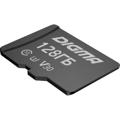 Флеш карта microSDXC 128GB Digma CARD30 V30 + adapter