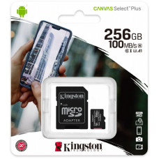 Флеш карта microSDXC 256GB Kingston SDCS2/256GB Canvas Select Plus + adapter