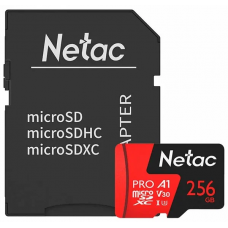 Флеш карта microSDXC 256GB Netac NT02P500PRO-256G-R P500 Extreme Pro + adapter