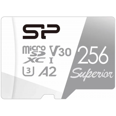 Флеш карта microSDXC 256GB Silicon Power SP256GBSTXDA2V20 Superior V30 A2 w/o adapter