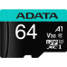 Флеш карта microSDXC 64GB A-Data AUSDX64GUI3V30SA2-RA1 Premier Pro + adapter
