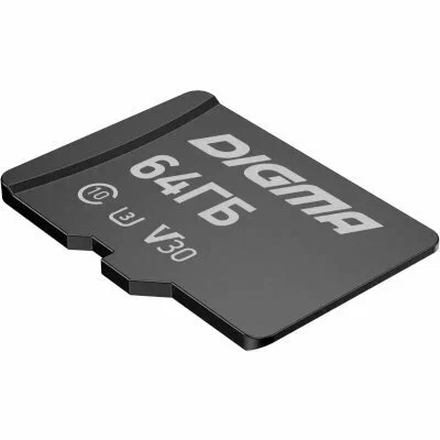Флеш карта microSDXC 64GB Digma CARD30 V30 + adapter