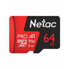 Флеш карта microSDXC 64GB Netac NT02P500PRO-064G-R P500 Extreme Pro + adapter