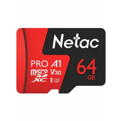 Флеш карта microSDXC 64GB Netac NT02P500PRO-064G-R P500 Extreme Pro + adapter