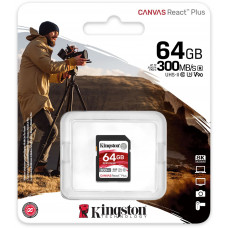 Флеш карта SDXC 64GB Kingston SDR2/64GB Canvas React Plus w/o adapter