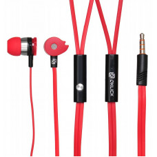 Гарнитура вкладыши Oklick HS-S-210 1.2м красный проводные в ушной раковине (D1)