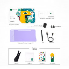 Графический планшет Parblo Intangbo S USB Type-C пурпурный