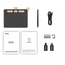 Графический планшет Parblo Ninos S USB Type-C черный/розовый