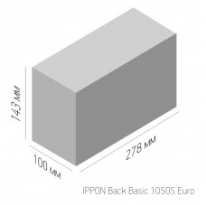Источник бесперебойного питания Ippon Back Basic 1050S Euro 600Вт 1050ВА черный