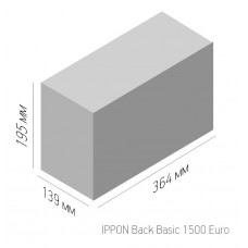 Источник бесперебойного питания Ippon Back Basic 1500 Euro 900Вт 1500ВА черный