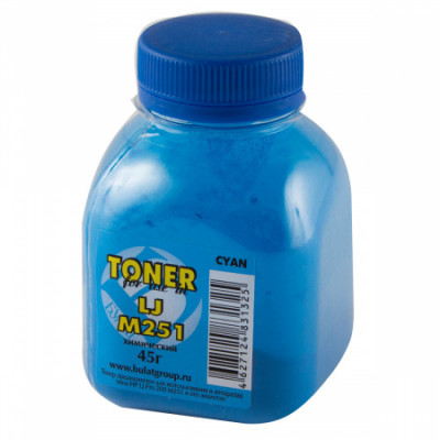 Тонер HP Color LJ M251/CP1215/Canon i-SENSYS LBP7100C банка 45г Cyan хим БУЛАТ