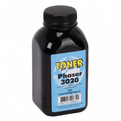 Тонер Xerox Phaser 3020 банка 60г БУЛАТ для OEM и совместимых картриджей