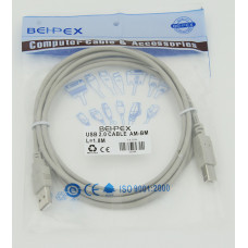 Кабель 218998 USB A(m) USB B(m) 1.8м серый (упак.:1шт)