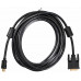 Кабель Buro HDMI-19M-DVI-D-5M HDMI (m) DVI-D (m) 5м феррит.кольца черный