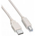 Кабель Buro USB2.0-AM/BM-1.8M-MG USB A(m) USB B(m) 1.8м феррит.кольца серый