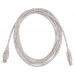 Кабель Buro USB2.0-AM/BM-3-TRANS USB A(m) USB B(m) 3м прозрачный