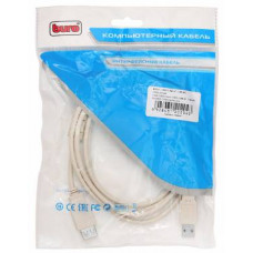 Кабель-удлинитель USB2.0-AM-AF-1.8M-MG USB A(m) USB A(f) 1.8м феррит.кольца серый