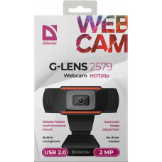 Камера Web Defender G-Lens 2579 черный 2Mpix (1280x720) USB2.0 с микрофоном