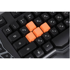 Клавиатура A4 Bloody B314 черный USB Multimedia for gamer LED (подставка для запястий)