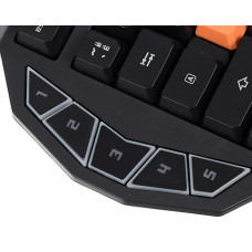 Клавиатура A4 Bloody B314 черный USB Multimedia for gamer LED (подставка для запястий)