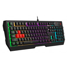 Клавиатура A4Tech Bloody B140N черный USB Multimedia for gamer LED (подставка для запястий) (B140N)