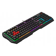 Клавиатура A4Tech Bloody B140N черный USB Multimedia for gamer LED (подставка для запястий) (B140N)