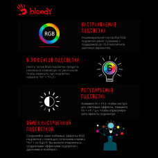 Клавиатура A4Tech Bloody B820R Dual Color механическая черный/серый USB for gamer LED (B820R GREY (BLUE SWITCH))