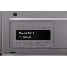 Клавиатура A4Tech Fstyler FK11 черный USB slim (FK11 USB (GREY)) кабель 1.5м