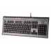 Клавиатура A4Tech KLS-7MUU серебристый/черный USB slim Multimedia (KLS-7MUU USB) кабель 1.5м