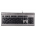 Клавиатура A4Tech KLS-7MUU серебристый/черный USB slim Multimedia (KLS-7MUU USB) кабель 1.5м