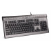 Клавиатура A4Tech KLS-7MUU серебристый/черный USB slim Multimedia (KLS-7MUU USB) кабель 1.5м