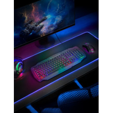 Клавиатура Defender Ultra HB-330L черный USB LED (подставка для запястий)